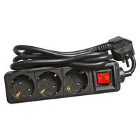BLOC MULTIPRIZĂ - negru, Basics, plastic/metal (20,1/5,4/4,4cm) - Boxxx