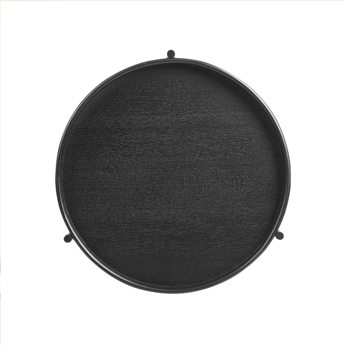 BEISTELLTISCH 44/44/49 cm Schwarz rund  - Schwarz, Design, Holzwerkstoff/Metall (44/44/49cm) - Livetastic