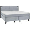 BOXSPRINGBETT 160/200 cm  in Pastellblau  - Pastellblau/Schwarz, Design, Holz/Textil (160/200cm) - Hom`in