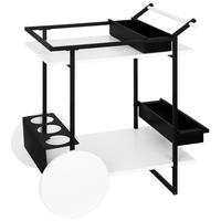 SERVIERWAGEN in Schwarz, Weiß  - Schwarz/Weiß, Basics, Holzwerkstoff/Metall (74/81/53,5cm) - MID.YOU