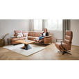 ECKSOFA in Echtleder Braun  239/271 cm  - Schwarz/Braun, Design, Leder/Metall (239/271cm) - Cantus