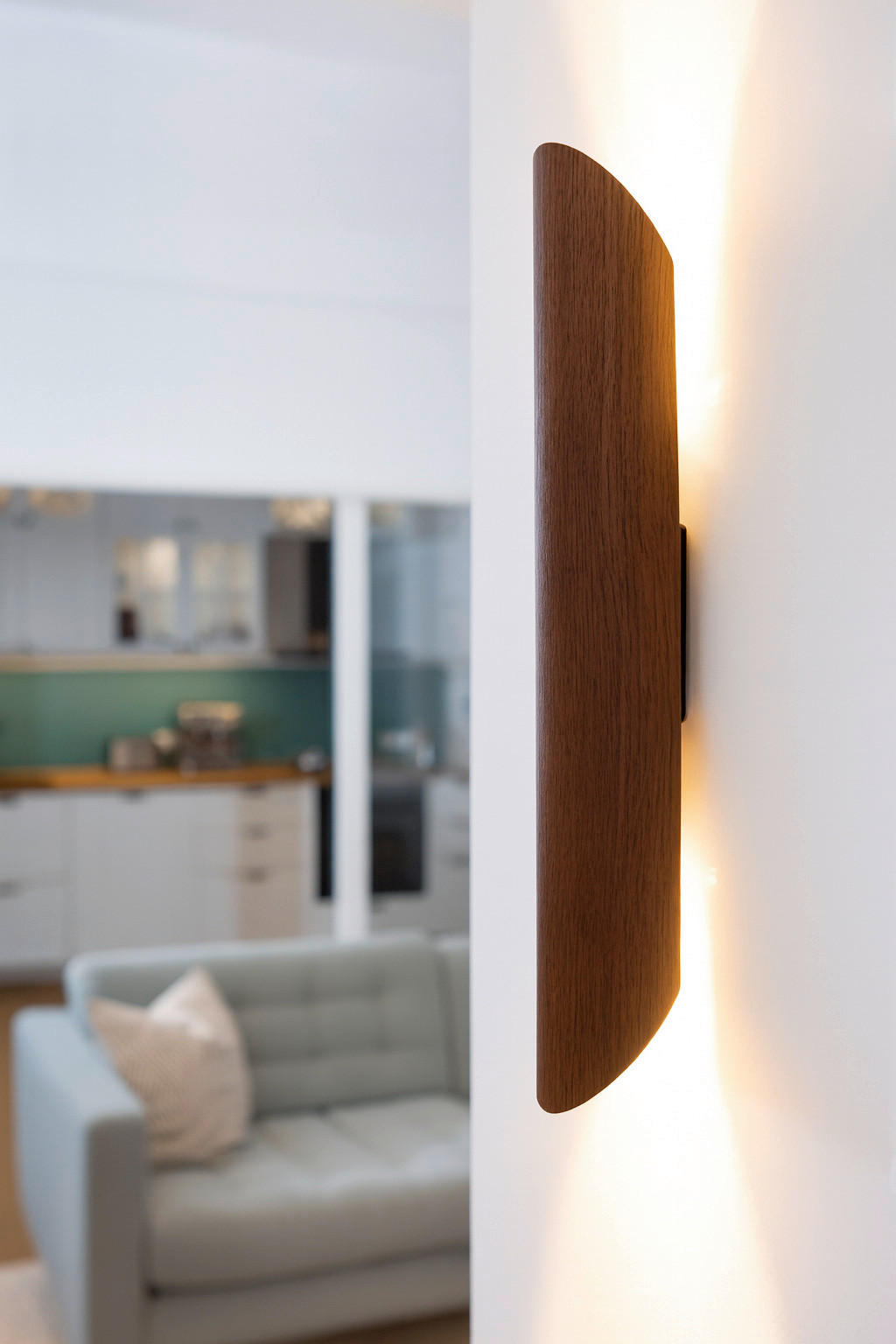 WANDLEUCHTE 38/8/9 cm   - Nussbaumfarben, Natur, Holz (38/8/9cm) - Waldwelt