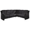 ECKSOFA in Mikrofaser Anthrazit  - Anthrazit/Beige, Konventionell, Textil/Metall (275/223cm) - Beldomo Comfort