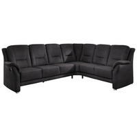 ECKSOFA in Mikrofaser Anthrazit  - Anthrazit/Beige, Konventionell, Textil/Metall (275/223cm) - Beldomo Comfort