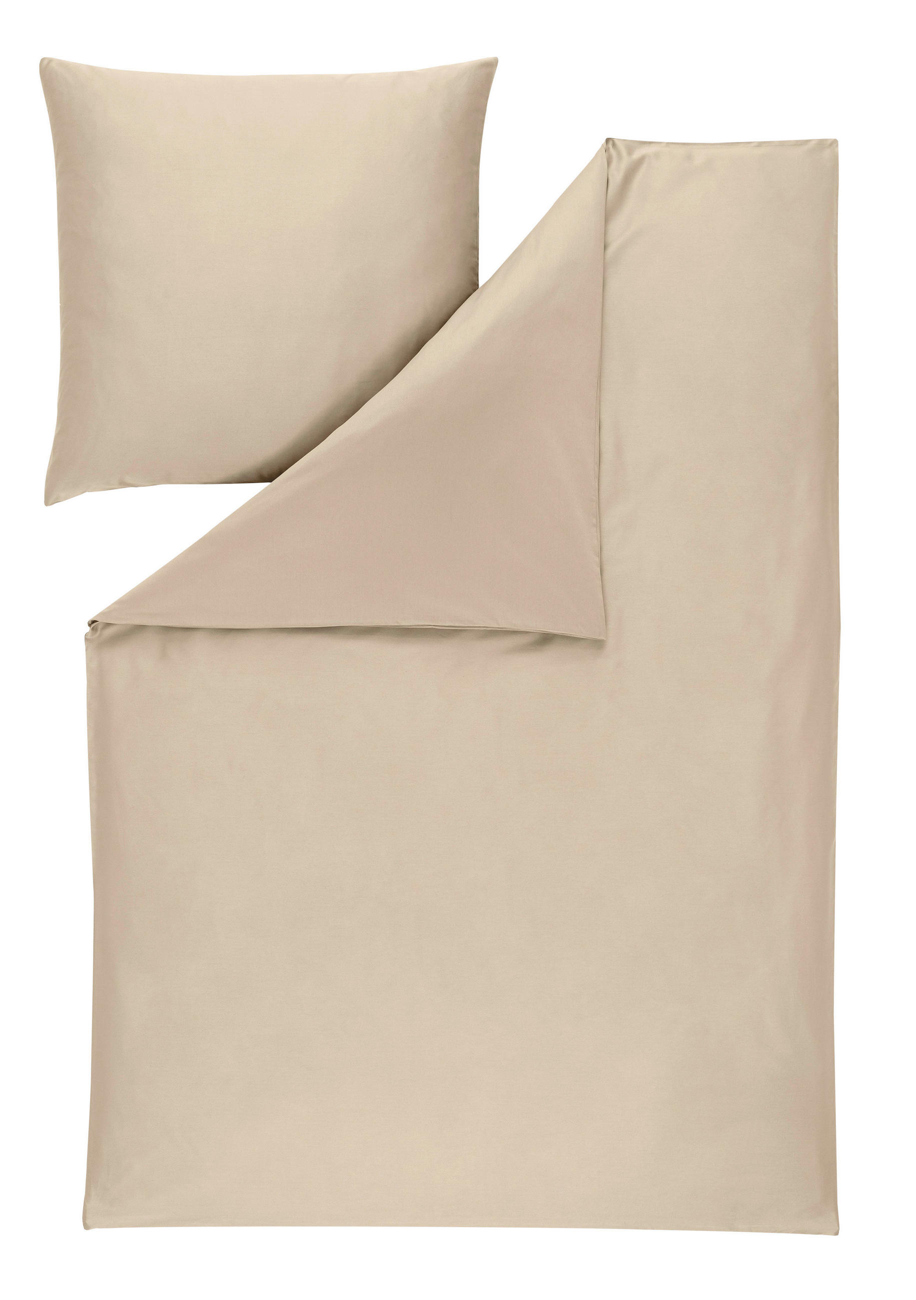 BETTWÄSCHE 2-teilig Levian Makosatin 135/200 cm  - Grau, Basics, Textil (135/200cm) - Estella