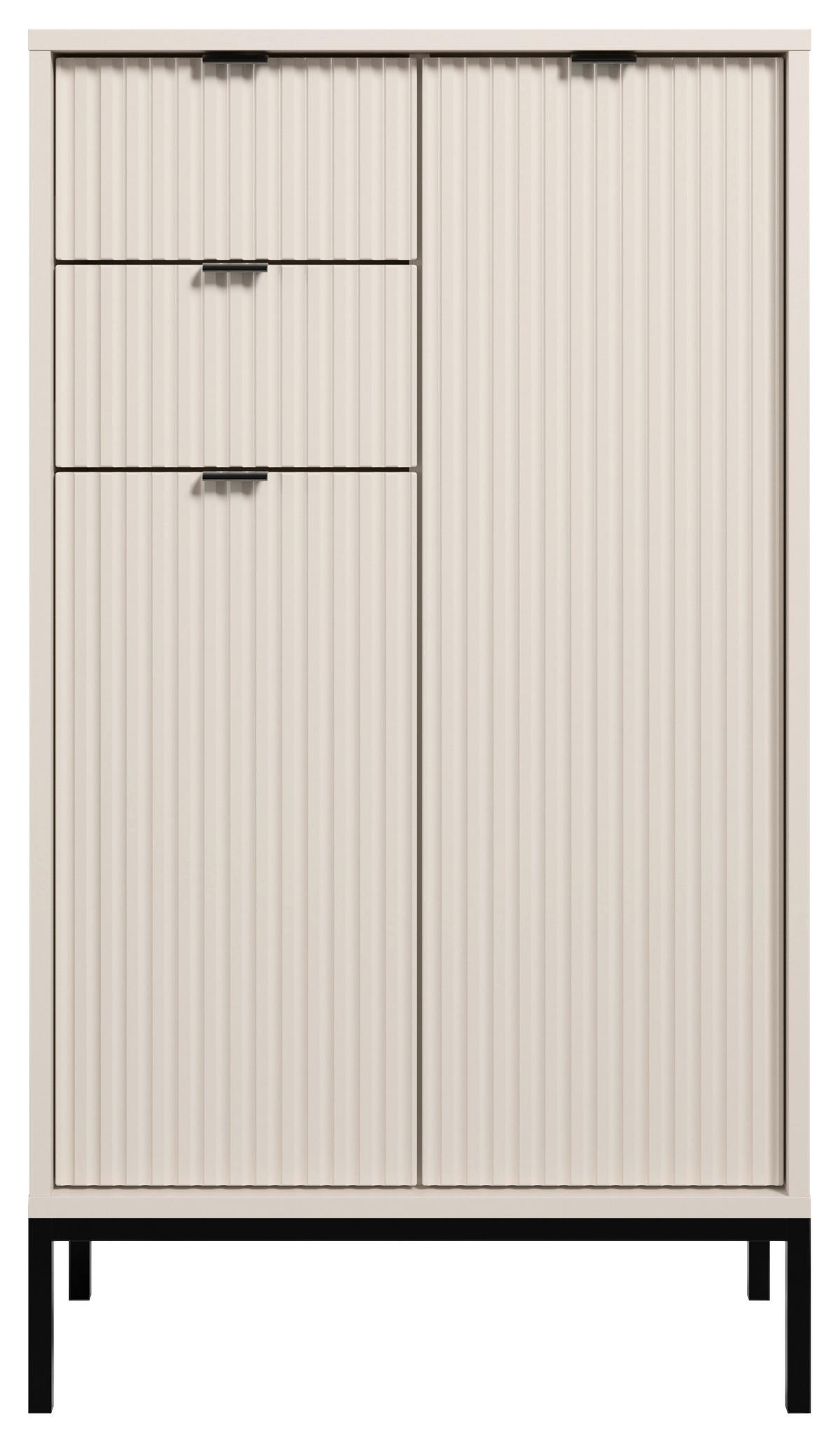HIGHBOARD  in 60/106/32 cm  - Kaschmir/Schwarz, MODERN, Holzwerkstoff/Metall (60/106/32cm) - MID.YOU