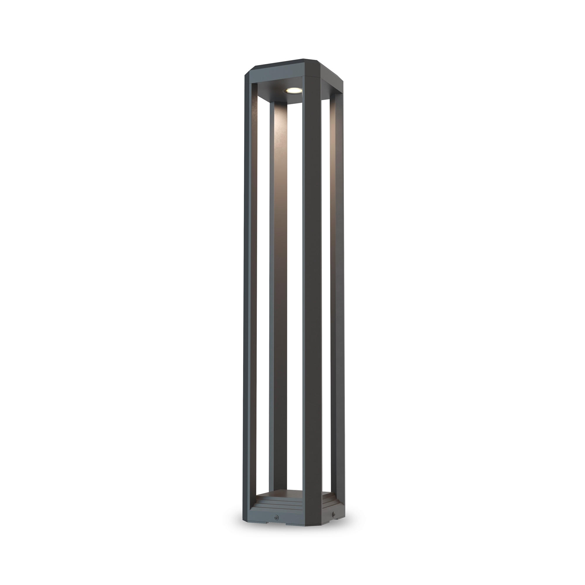 WEGELEUCHTE Outdoor 15,1/15,1/80 cm   - Grau, Trend, Metall (15,1/15,1/80cm) - MAYTONI