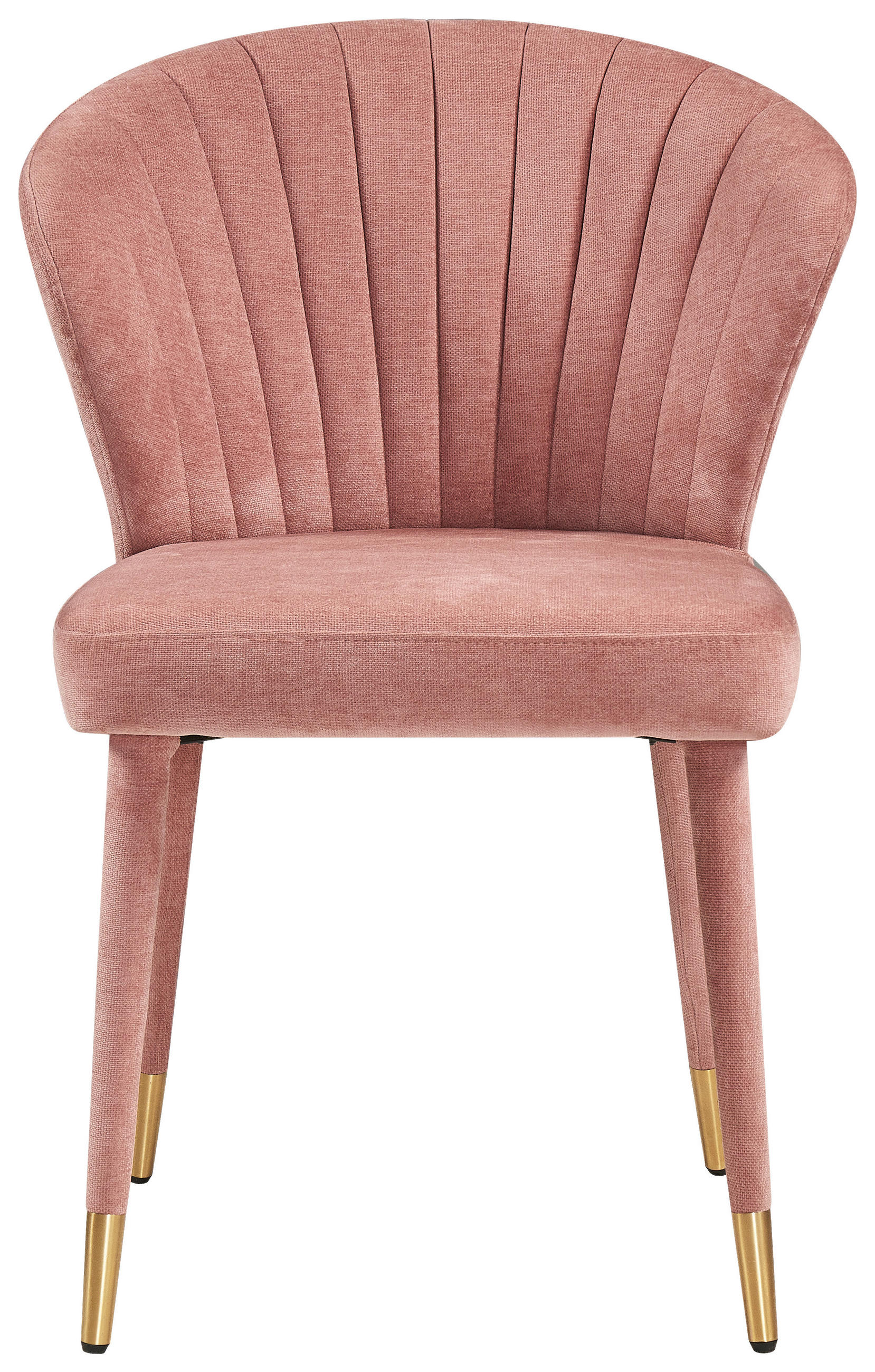 STUHL  in Eisen Webstoff Metall, Textil  - Goldfarben/Rosa, MODERN, Textil/Metall (54.5/81.5/59cm) - MID.YOU