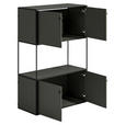 HIGHBOARD 80,7/120/35,8 cm  - Anthrazit/Schwarz, Design, Holzwerkstoff/Metall (80,7/120/35,8cm) - Novel