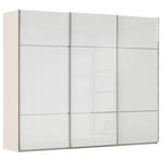 SCHWEBETÜRENSCHRANK  in Weiß, Champagner  - Chromfarben/Champagner, KONVENTIONELL, Glas/Holzwerkstoff (301/223/68cm) - Novel