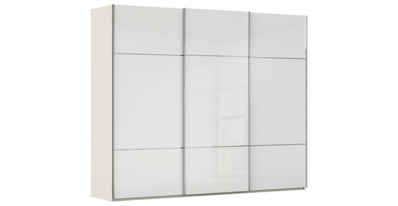 SCHWEBETÜRENSCHRANK  in Weiß, Champagner  - Champagner/Weiß, KONVENTIONELL, Glas/Holzwerkstoff (242/223/68cm) - Novel