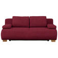 BOXSPRINGSOFA  in Webstoff Bordeaux Retro  - Bordeaux/Naturfarben, MODERN, Holz/Textil (205/93/108cm) - Venda