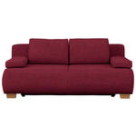 BOXSPRINGSOFA  in Webstoff Bordeaux Retro  - Bordeaux/Naturfarben, MODERN, Holz/Textil (205/93/108cm) - Venda