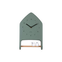 WANDUHR Love birds Grün 20/32/7 cm  - Grün, Basics, Kunststoff (20/32/7cm) - Karlsson