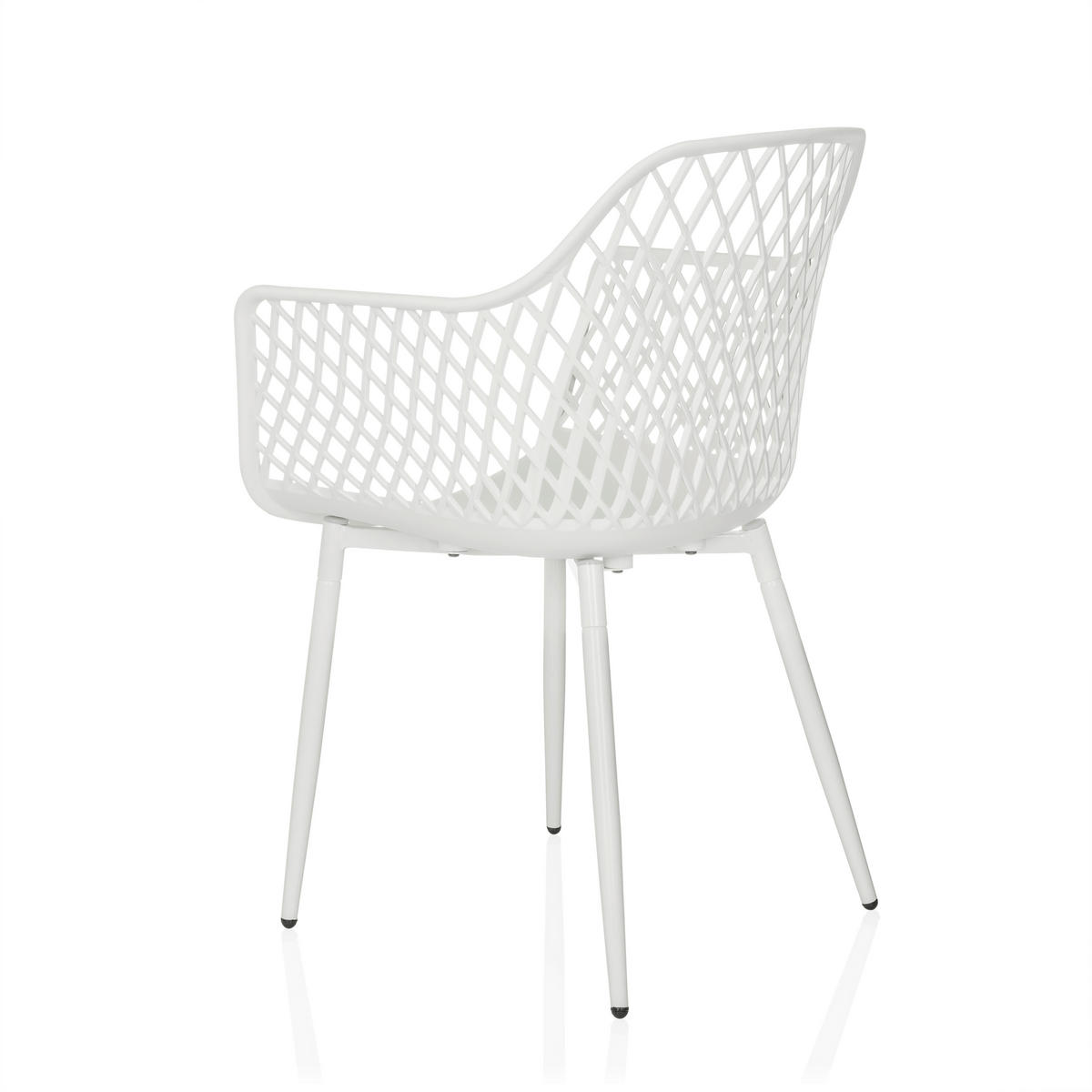GARTENSTUHL Weiß  - Weiß, MODERN, Kunststoff/Metall (56/81/50cm) - MID.YOU