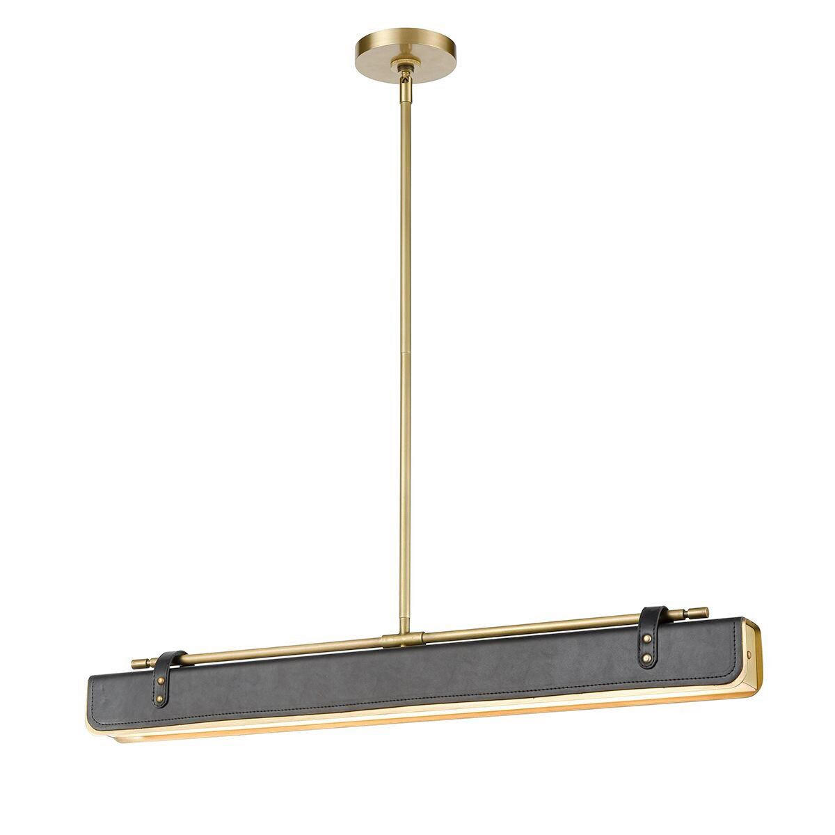 LED-HÄNGELEUCHTE 80/6,4/11,4 cm    - Teakfarben, Natur, Holz/Kunststoff (80/6,4/11,4cm) - Elstead Lighting