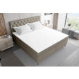 BOXSPRINGBETT 180/200 cm  in Graubraun  - Graubraun/Schwarz, KONVENTIONELL, Textil/Metall (180/200cm) - Carryhome