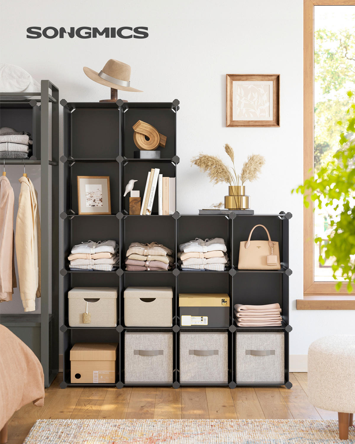 SCHUHREGAL Schwarz  - Schwarz, Trend, Kunststoff/Metall (123/123/31cm) - Boxxx