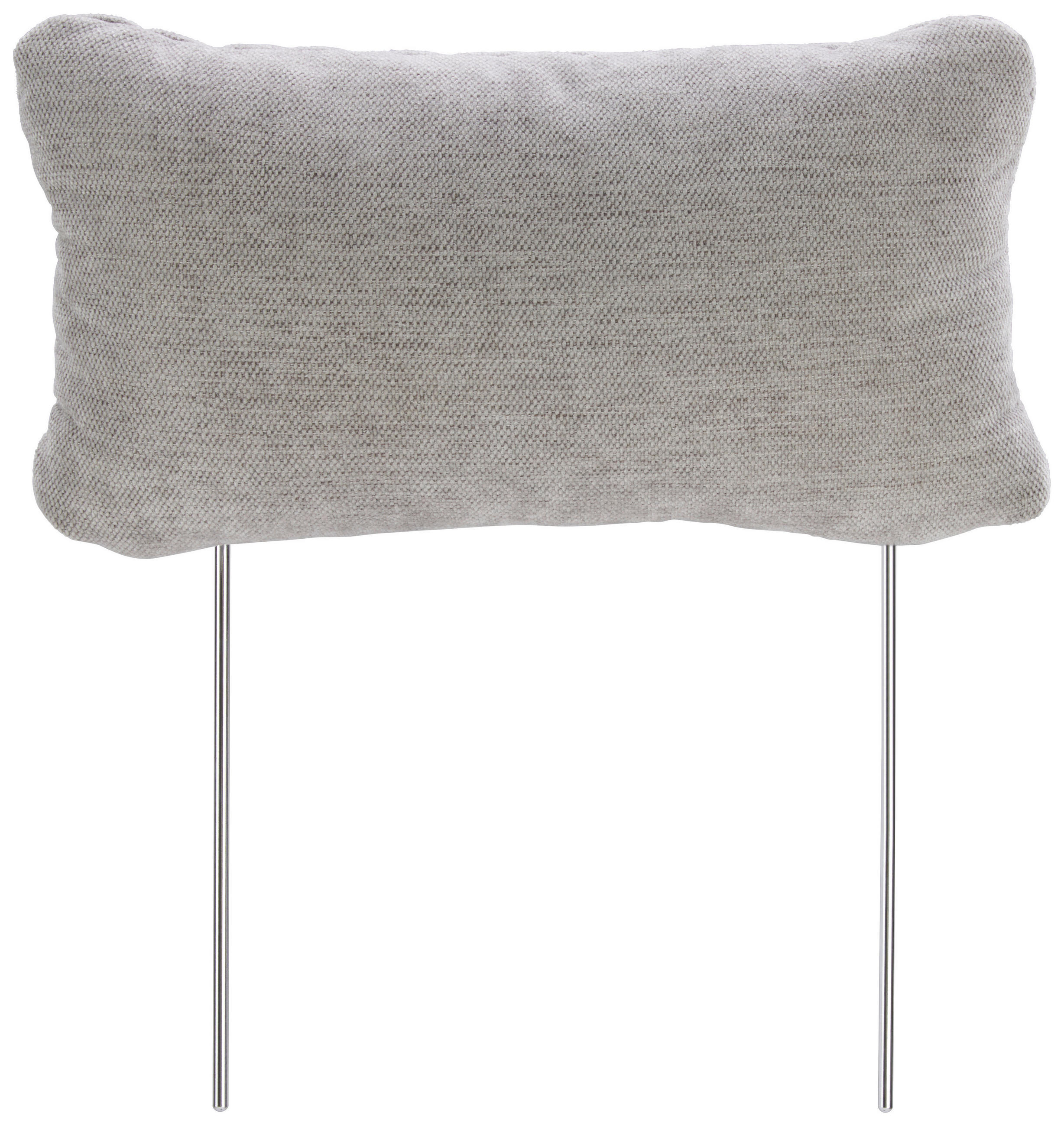 OPIERKA HLAVY, 49/12/26 cm,  - sivá, Modern, kov/textil (49/12/26cm) - Hom`in