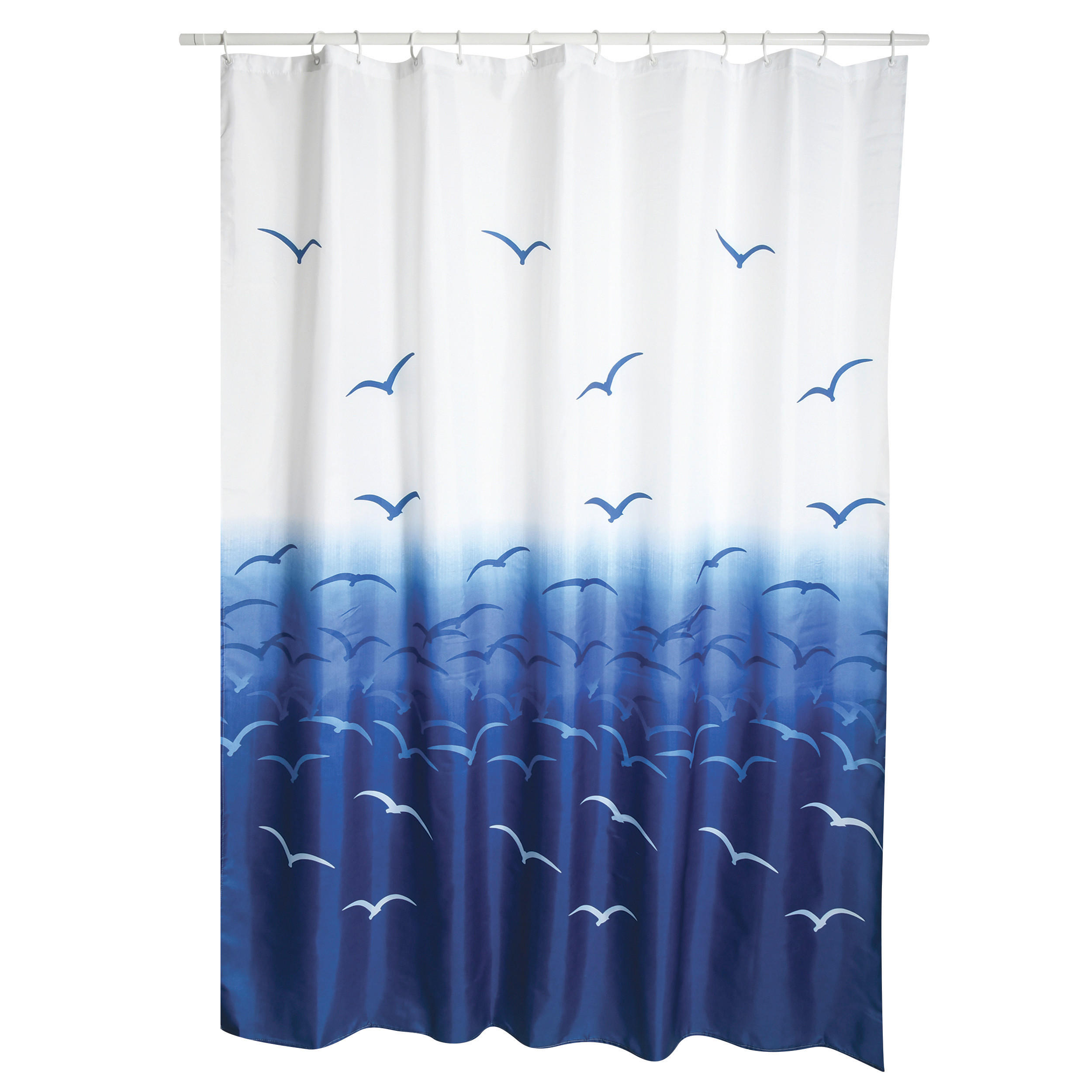 DUSCHVORHANG MOUETTES 180/200 cm  - Grau, Basics, Textil (180/200cm) - MSV