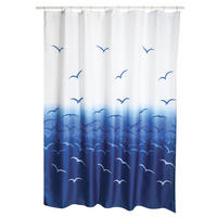 DUSCHVORHANG MOUETTES 180/200 cm  - Grau, Basics, Textil (180/200cm) - MSV