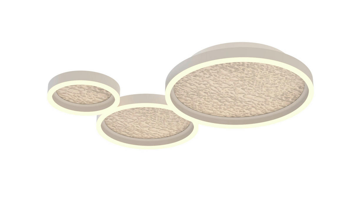 PLAFONIERĂ CU LED - nisipiu, Design, plastic/metal (70/55/8cm)