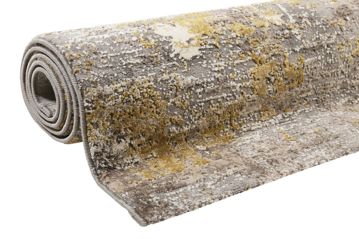 WEBTEPPICH 133/200 cm Vintage Feels  - Dunkelgrau/Goldfarben, Design, Textil (133/200cm) - Esprit