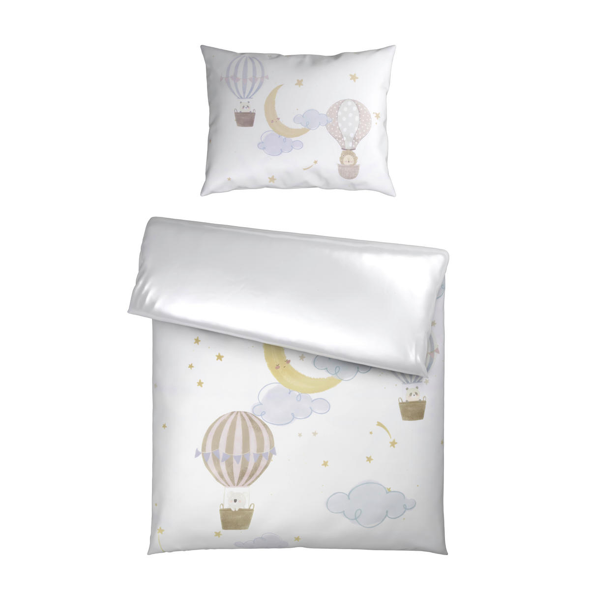 DETSKÁ POSTEĽNÁ BIELIZEŇ 100/135 cm  - modrá/biela, Basics, textil (100/135cm) - Patinio