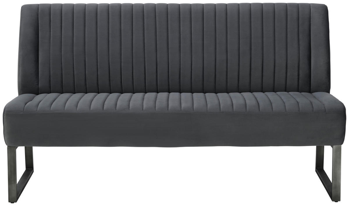 LAVICA, sivá, čierna - čierna/sivá, Trend, kov/textil (160/88/67cm) - Ambia Home
