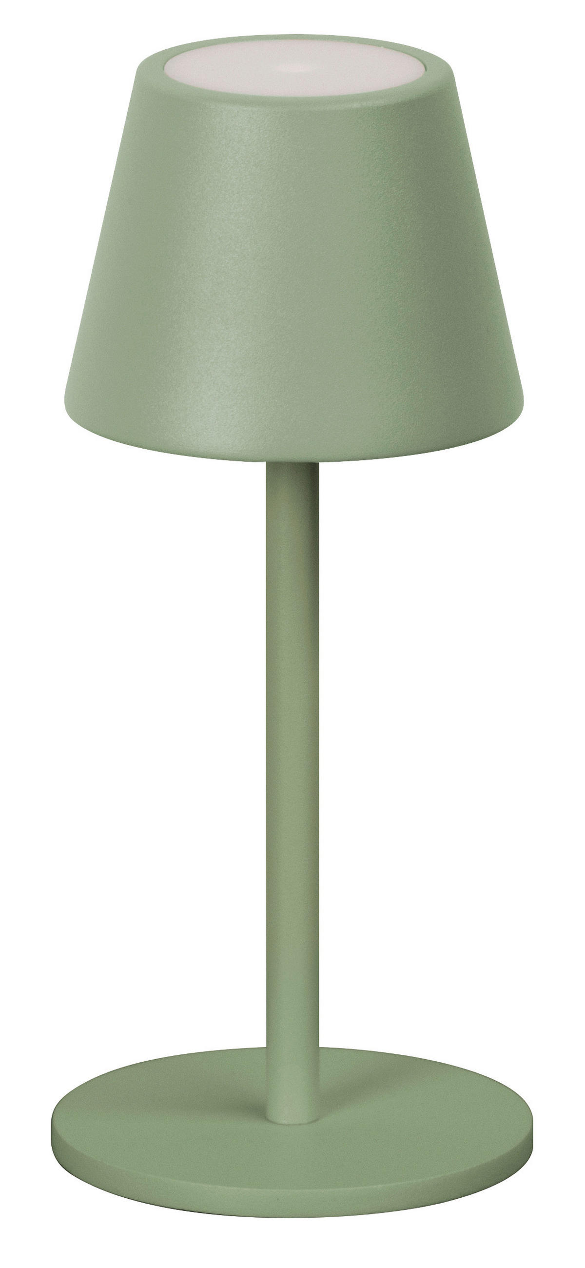 AKKU-TISCHLEUCHTE Salerno 8,5/20 cm  - Salbeigrün/Rostfarben, Design, Metall (8,5/20cm)