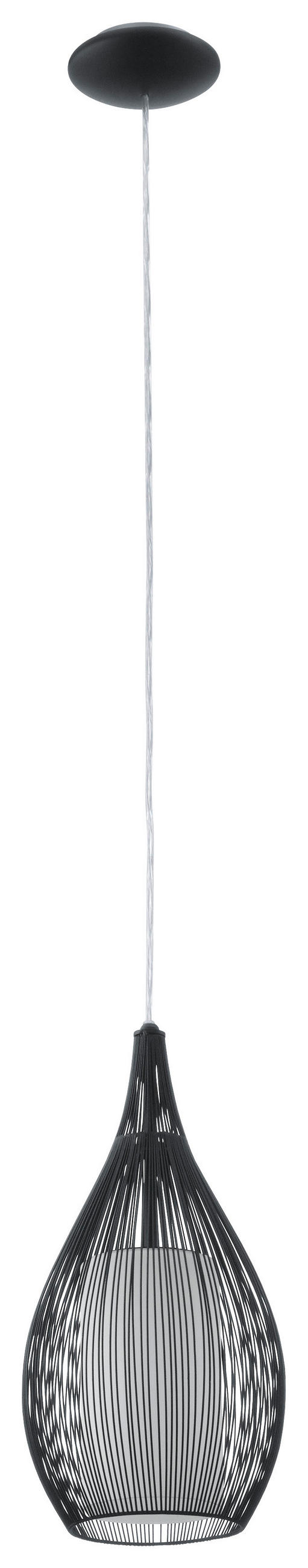 HÄNGLAMPA 19/110 cm  - vit/svart, Design, metall/glas (19/110cm)