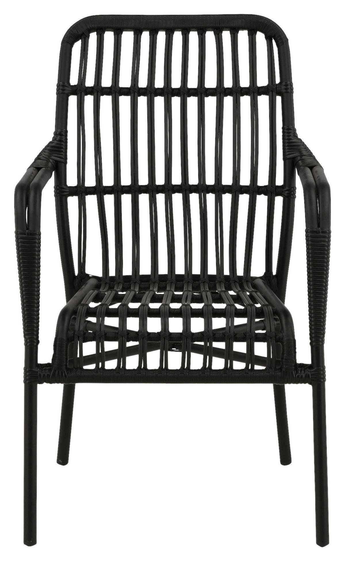 LOUNGESESSEL  - Schwarz, KONVENTIONELL, Kunststoff/Metall (57/90/64cm) - Gardenson