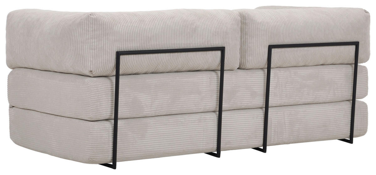 SCHLAFSOFA Cord Naturfarben  - Naturfarben, KONVENTIONELL, Textil/Metall (200/77/80cm) - Carryhome