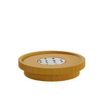 SEIFENSCHALE Metall, Kunststoff  - Dunkelgelb, Basics, Kunststoff/Metall (12,1/2,7/12,1cm) - Sadena