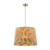 HÄNGLAMPA Mirage 35/35/110 cm  - beige/kromfärg, Basics, metall/plast (35/35/110cm)