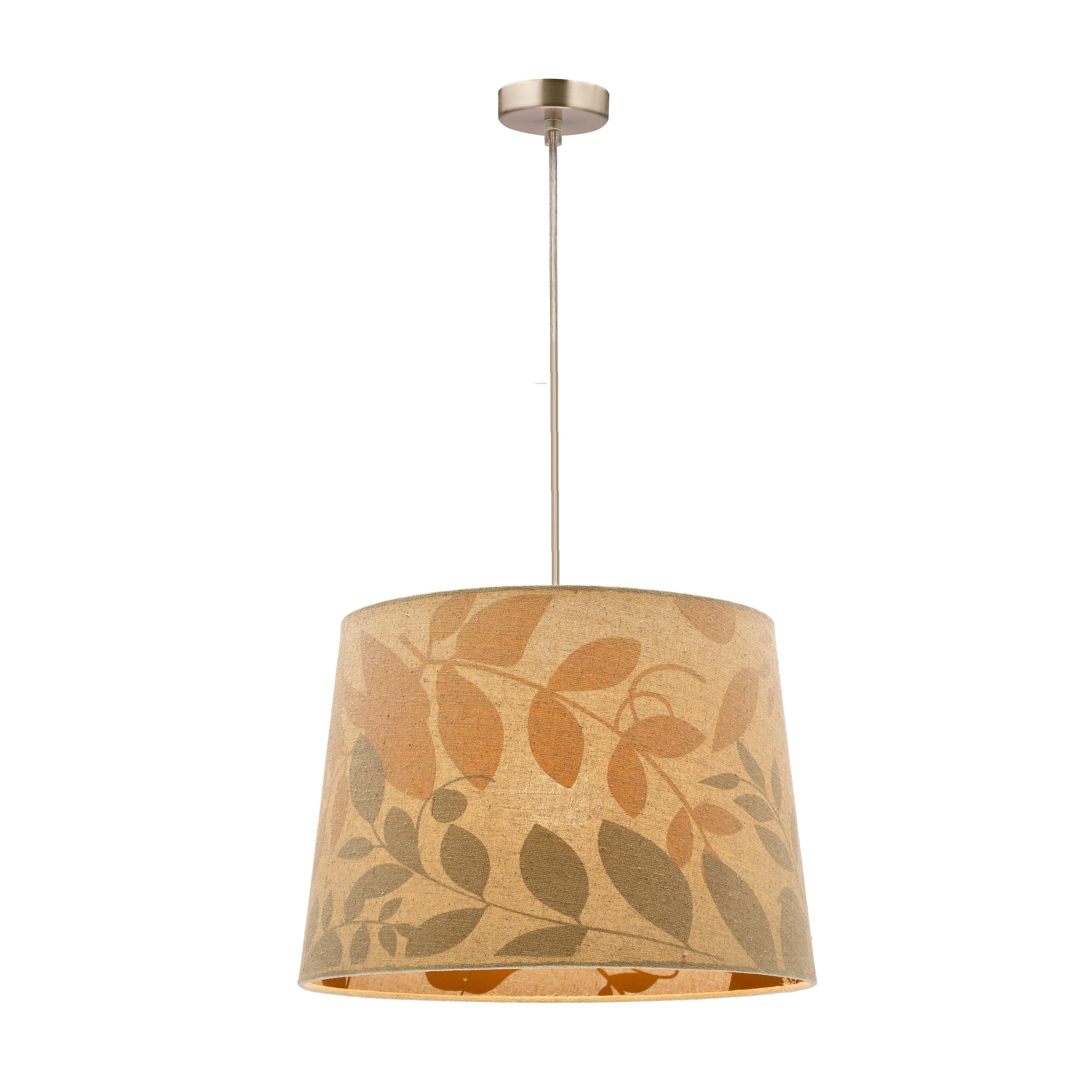 XXXLutz Hängeleuchte Mirage Beige, Chrom 35x110x35 cm