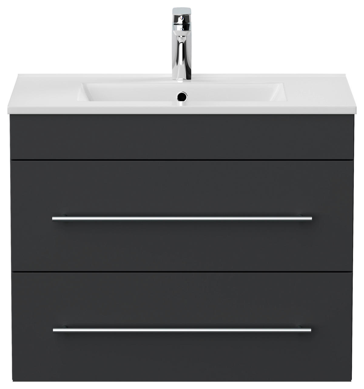 WASCHTISCHKOMBI 75,5 cm  - Graphitfarben/Weiß, Basics, Keramik/Holzwerkstoff (75,5cm) - MID.YOU