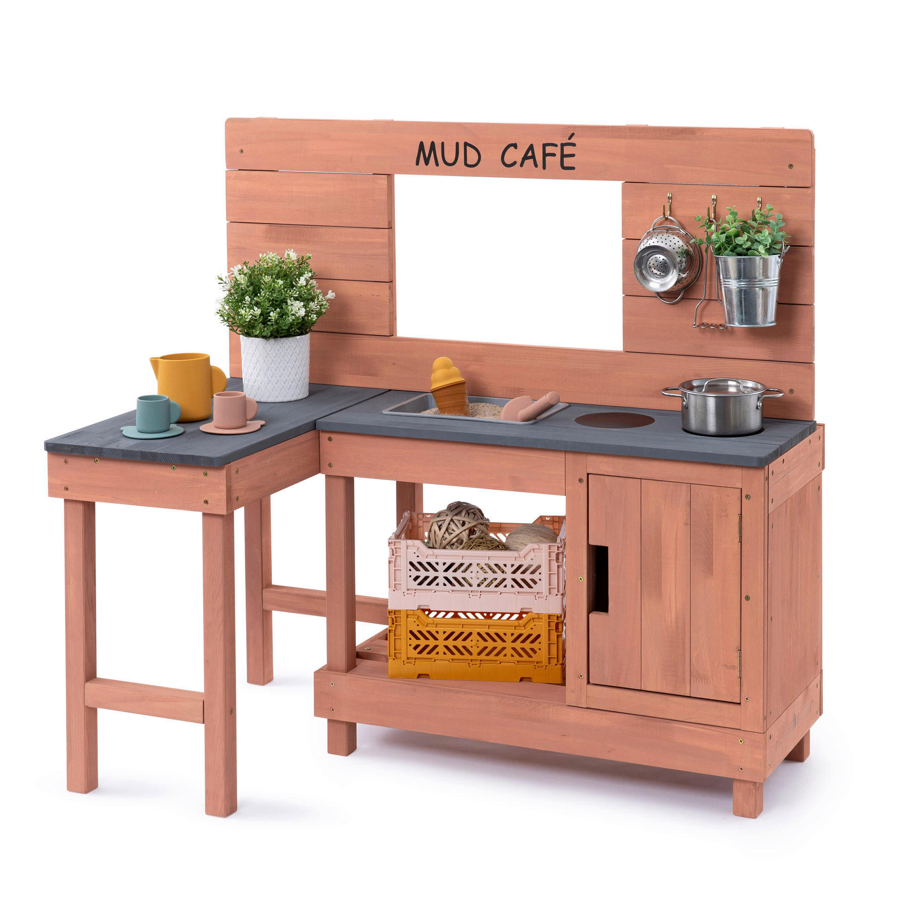 Muddy Buddy Matschküche Coffee Corner Altrosa 60x95x100 cm