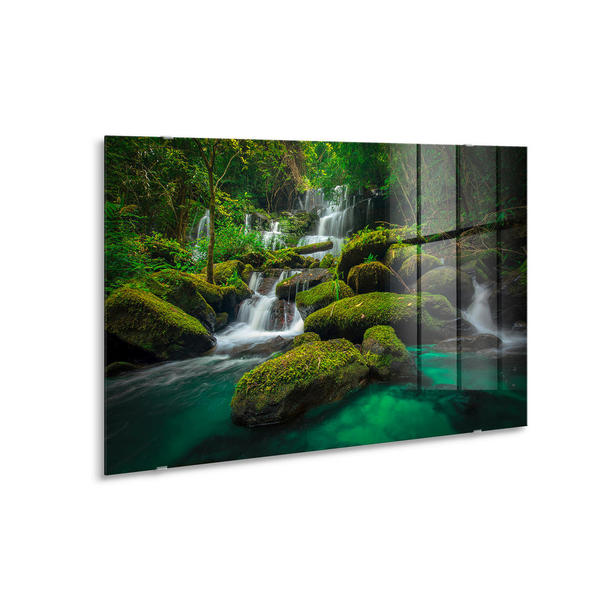 GLASBILD 120/80 cm  - Multicolor, Natur, Glas/Papier (120/80cm) - Monee