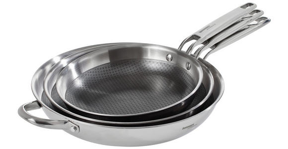 BRATPFANNE Greblon®-Antihaftbeschichtung 24 cm  - Edelstahlfarben, Basics, Metall (24cm) - Homeware Profession.