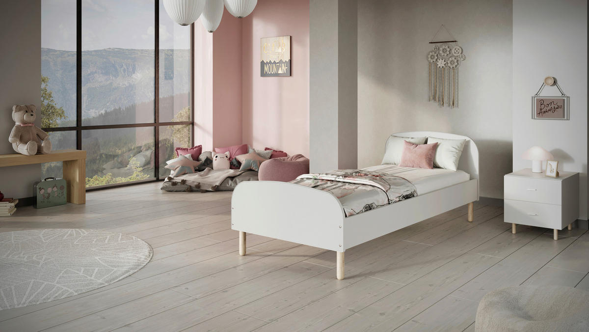 KINDER-/JUNIORBETT - Birkefarben/Buchefarben, MODERN, Holz/Holzwerkstoff (90/200cm) - MID.YOU