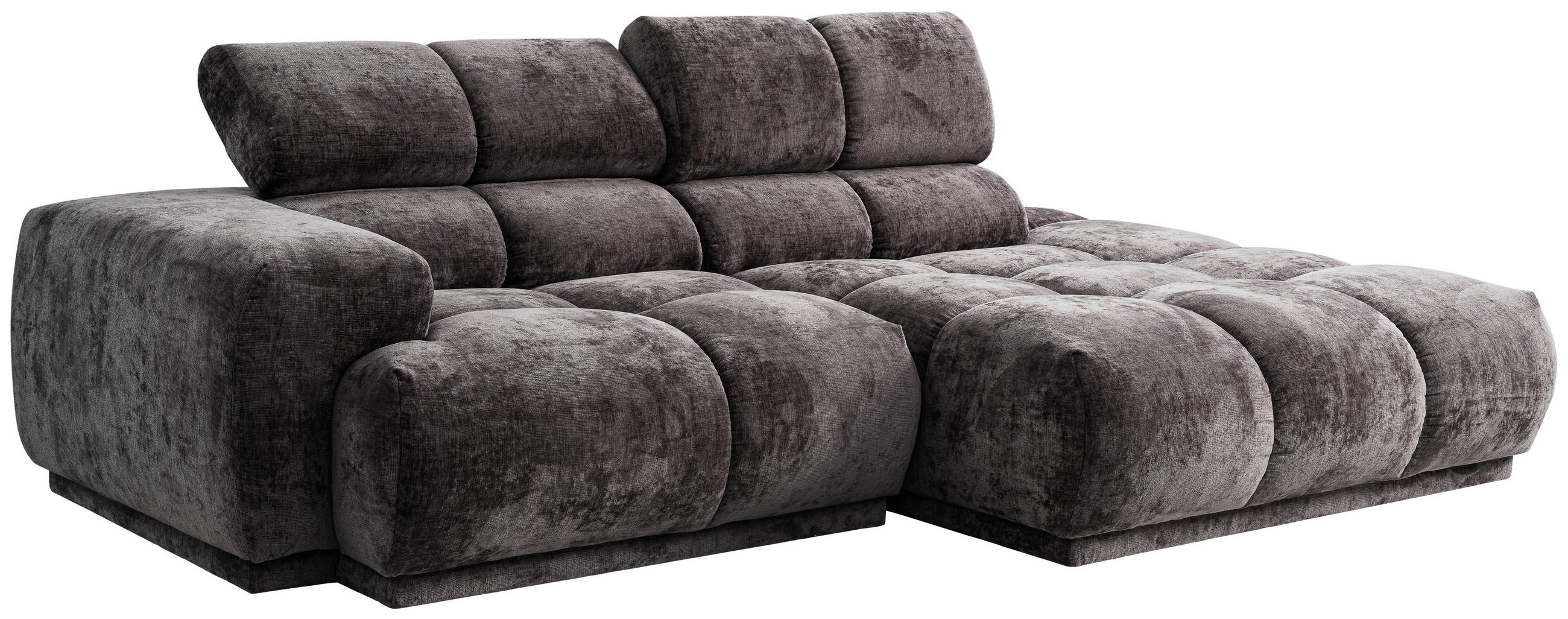 ECKSOFA Anthrazit Flachgewebe  - Anthrazit, MODERN, Textil (239/150cm) - MID.YOU