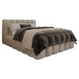 POLSTERBETT Bettkasten Creme 140/200 cm  - Creme/Schwarz, Trend, Kunststoff/Textil (140/200cm) - Esposa