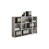 AKTENREGAL Grau  - Silberfarben/Grau, MODERN, Holzwerkstoff (172,6/113,6/33cm) - MID.YOU