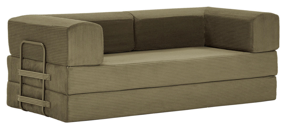 ROZKLADACIA POHOVKA, textil, zelená - zelená, Modern, textil (200/70/90cm) - Livetastic
