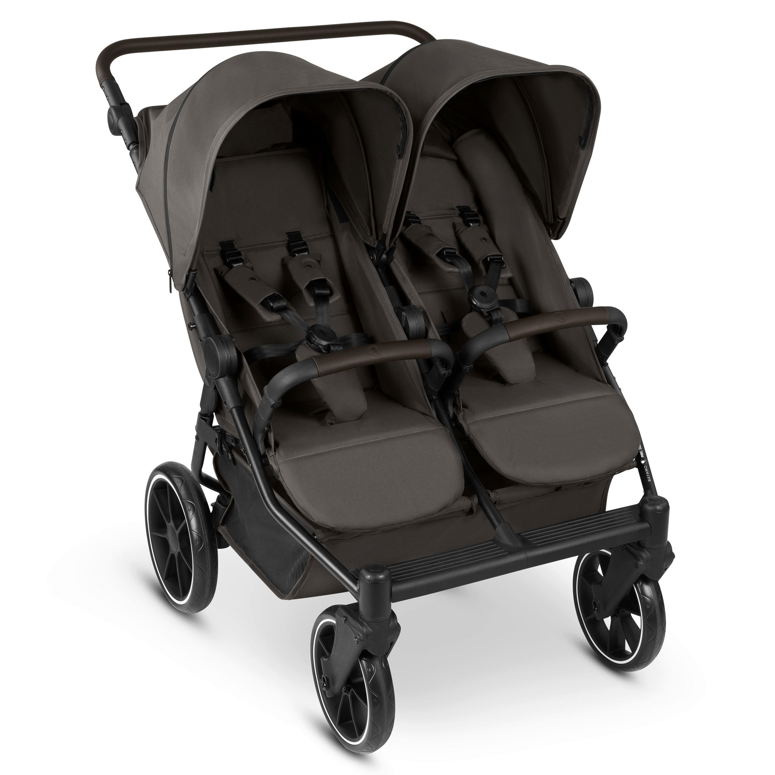 GESCHWISTERWAGEN Bayamo  - Dunkelbraun/Schwarz, Basics, Textil/Metall (105,5/76,5/105cm) - ABC Design