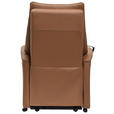 FERNSEHSESSEL  mit Relaxfunktion, Kopfteilverstellung, Aufstehhilfe, Fußteilverstellung Echtleder Lederlook Cognac  - Cognac/Schwarz, Design, Leder/Kunststoff (78.5/87,5-112,5/87,5-161cm) - Cantus