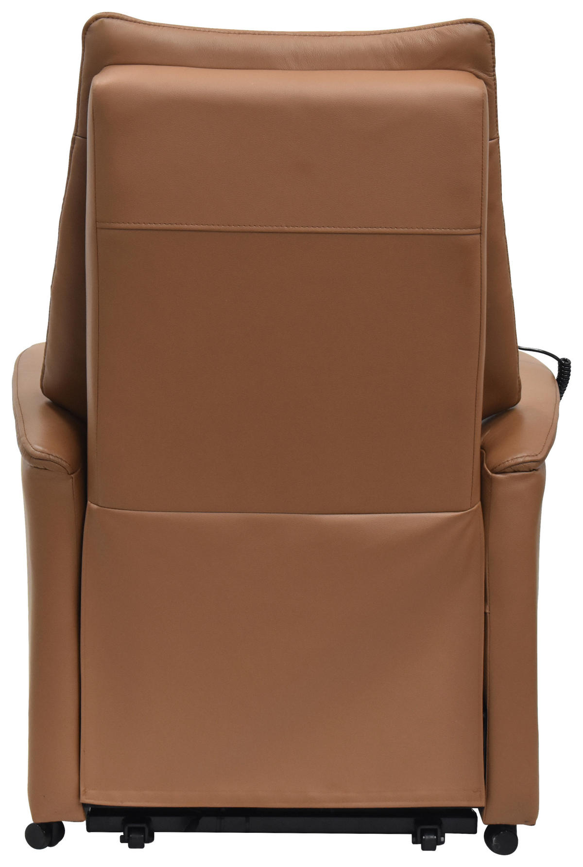 FERNSEHSESSEL  mit Relaxfunktion, Kopfteilverstellung, Aufstehhilfe, Fußteilverstellung Echtleder Lederlook Cognac  - Cognac/Schwarz, Design, Leder/Kunststoff (78.5/87,5-112,5/87,5-161cm) - Cantus
