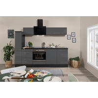 MODULKÖK 240 cm   i grå  - aluminiumfärg/grå, Basics, trämaterial (240cm) - Respekta