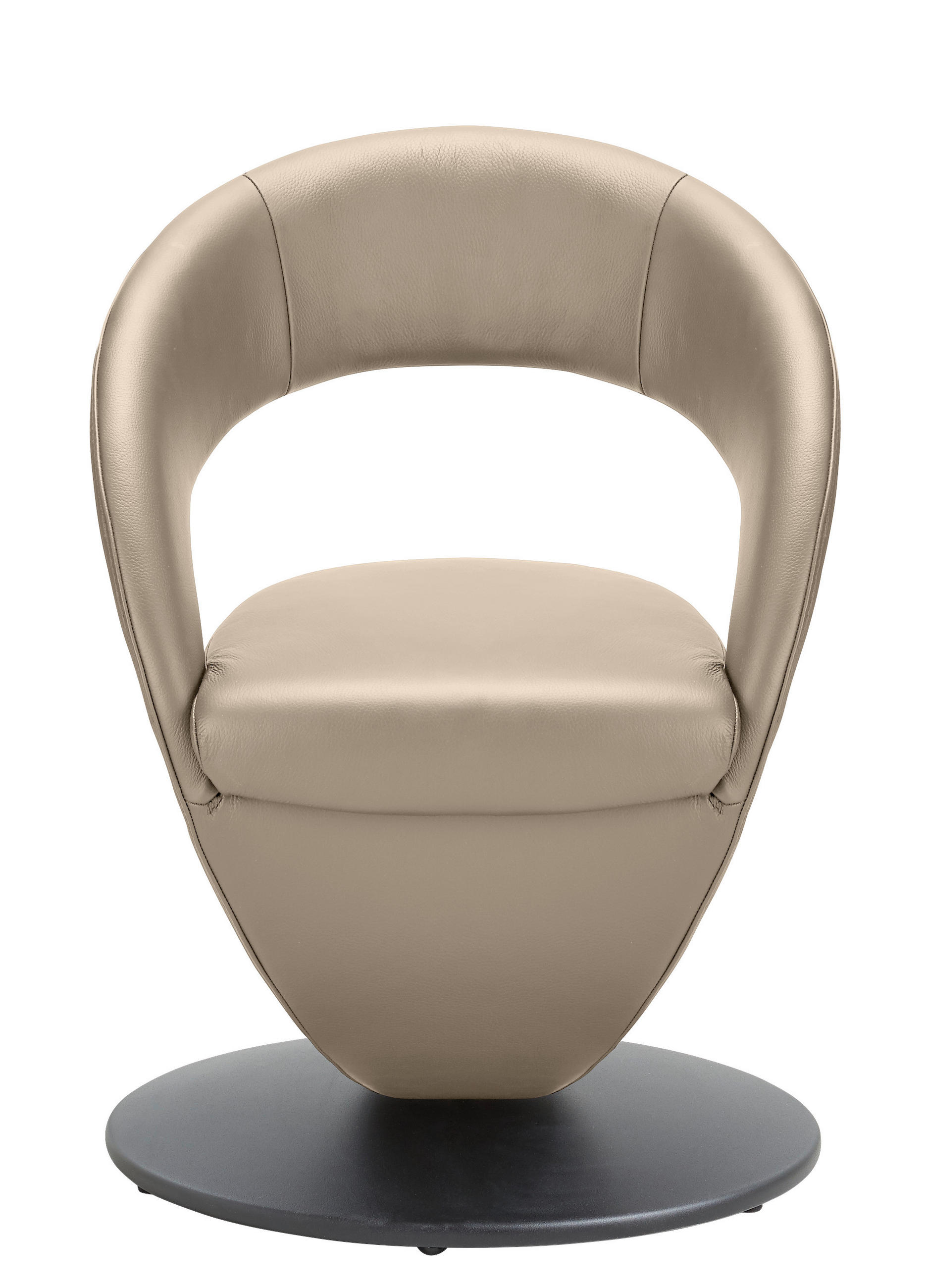 STUHL drehbar - Beige/Schwarz, Design, Textil/Metall (62/86/61cm) - Moderano